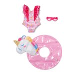 Zapf Creation 839447 - Baby born Set de natation licorne 43 cm