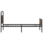 vidaXL Cadre de lit sans matelas 100x190 cm chêne marron