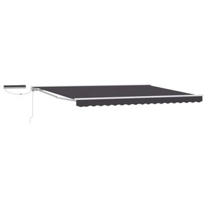 vidaXL Auvent rétractable électrique Blanc et anthracite 4 × 3 5 m
