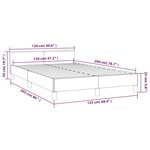 vidaXL Cadre de lit avec tête de lit Gris foncé 120x200 cm Velours