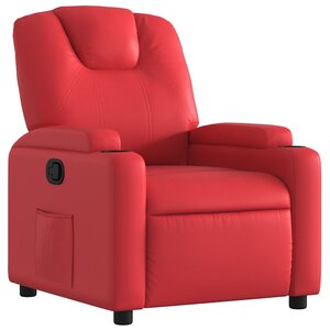 vidaXL Fauteuil inclinable Rouge Similicuir