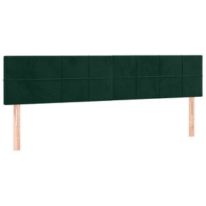 vidaXL Têtes de lit 2 Pièces Vert foncé 90x5x78/88 cm Velours