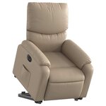 vidaXL Fauteuil inclinable électrique cappuccino similicuir