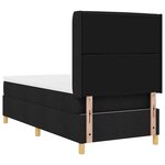 vidaXL Lit à ressorts avec matelas Noir 100 x 200 cm tissu