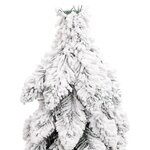 vidaXL Sapin de Noël artificiel pré-éclairé avec 80 LED/neige floquée