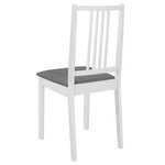 vidaXL Mobilier de salle à manger 5 Pièces MDF Blanc