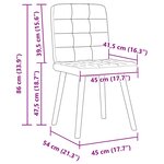 vidaXL Chaises à manger lot de 2 gris nuage tissu
