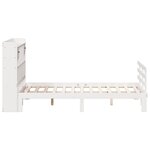 vidaXL Lit bibliothèque sans matelas blanc 140x190 cm bois pin massif