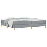 vidaXL Lit à ressorts avec matelas Gris clair 200 x 200 cm tissu