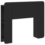 vidaXL Cabinet de Tête de Lit avec stockage Noir Bois d'ingénierie