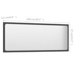 Miroir de salle de bain gris 100x1 5x37 cm aggloméré 02_0006928
