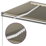 vidaXL Auvent automatique avec capteur de vent et LED 450x300 cm Crème
