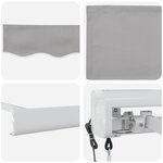 Store rétractable automatique vidaXL gris clair 300x250 cm