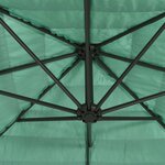 vidaXL Parasol de jardin avec mât en acier vert 324x324x247 cm