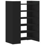 vidaXL Armoire à chaussures noir 74 5x37 5x100 cm bois d'ingénierie