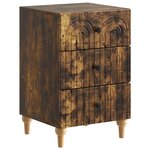 vidaXL Cabinet de chevet Chêne fumé 43 x 41 x 66 5 cm