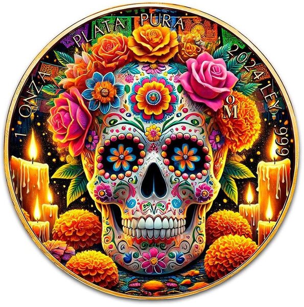 Pièce de monnaie en Argent g 31.1 (1 oz) Millésime 2024 DIA DE LOS MUERTOS