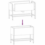 vidaXL Bac de jardin surélevé Blanc 60 x 26 x 45 cm Acier