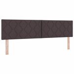 vidaXL Tête de lit avec des lumières à LED Marron 180 cm tissu
