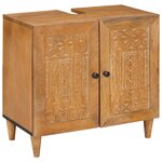 vidaXL Ensemble de mobilier de salle de bain avec tiroir 4 Pièces Marron