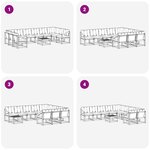 vidaXL Ensemble de canapés d'extérieur 11 pc Blanc et Beige