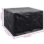 vidaXL Housse de salon de jardin 8 œillets 113x113x73 cm