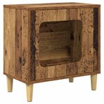 vidaXL Maison pour chat Bois ancien 51 x 30 x 52 cm Bois d'ingénierie