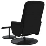 vidaXL Fauteuil de massage inclinable avec repose-pied noir velours