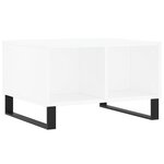 vidaXL Table basse Blanc 60x50x36 5 cm Bois d'ingénierie