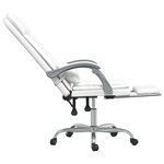 vidaXL Fauteuil de massage inclinable de bureau Blanc Similicuir