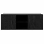 vidaXL Meuble TV Chêne noir 100 x 31 5 x 35 cm Bois d'ingénierie