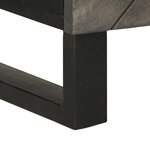 vidaXL Table de chevet noir 50x33x60 cm bois de manguier massif