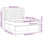 vidaXL Sommier à lattes de lit et matelas Vert foncé 140x190cm Velours
