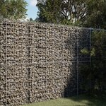 vidaXL Panier gabion avec couvercle 100x100x200 cm fer galvanisé