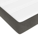 vidaXL Matelas de lit à ressorts ensachés fermeté moyenne Gris foncé 180x200x20 cm
