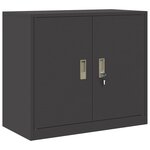vidaXL Armoire de rangement Noir 80 x 40 x 70 cm Acier