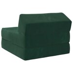 vidaXL Canapé-lit pliable Vert foncé 60 x 70 x 41 cm Tissu