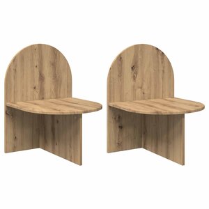vidaXL Table de chevet 2 pièces Chêne artisanal 48 x 49 x 65 cm