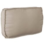 vidaXL Set de coussins de palette 2 Pièces Taupe Tissu Oxford