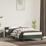 vidaXL Cadre de lit sans matelas vert foncé 90x200 cm velours