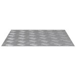 vidaXL Plaques à damier 2 Pièces Argent 50 x 50 cm Aluminium