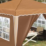 vidaXL Tente de fête pop-up 288 x 288 x 245 cm Beige Tissu Oxford