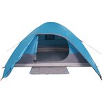 vidaXL Tente de camping à dôme 4 personnes bleu imperméable