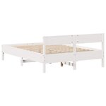 vidaXL Cadre de lit sans matelas blanc 120x190 cm bois de pin massif