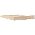 vidaXL Cadre de lit Marron 160 x 220 cm Bois massif en pin
