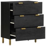 vidaXL Buffets 2 Pièces noir 60x33x75 cm bois d'ingénierie