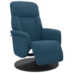 vidaXL Fauteuil inclinable avec repose-pied bleu velours