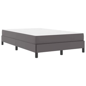 vidaXL Cadre de lit avec matelas Gris 120 x 190 cm tissu