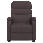 vidaXL Fauteuil électrique de massage Marron foncé Tissu