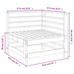 vidaXL Canapé d'angle de jardin blanc bois de pin massif